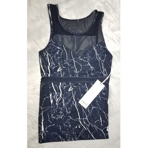 NWT|Varley Blue Mesh Marble Exercise Vest, XS - Picture 4 of 7